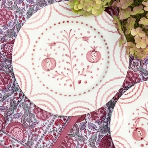 Online Pomegranate Inc Pomegranate Duet Rose Dinner Plate | Set of 2