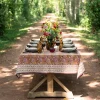 Outlet Pomegranate Inc Pomegranate Garden Plum & Ochre Tablecloth