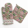 Clearance Pomegranate Inc Pomegranate Garden Wine & Rose Oven Mitt Set