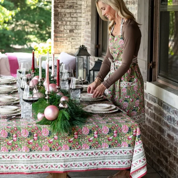 Outlet Pomegranate Inc Pomegranate Garden Wine & Rose Tablecloth