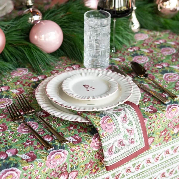 Outlet Pomegranate Inc Pomegranate Garden Wine & Rose Tablecloth