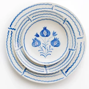 Clearance Pomegranate Inc Pomegranate Trio Sketch Cobalt Blue Appetizer Plate | Set of 4