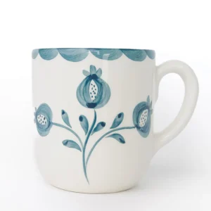 Discount Pomegranate Inc Pomegranate Trio Vine Teal Mug | Set of 2