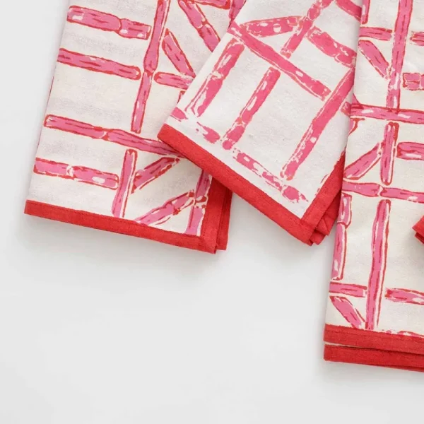 Clearance Pomegranate Inc Rose Bamboo Napkin | Set of 4