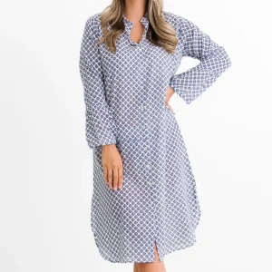 Sale Pomegranate Inc Royal Clover Shifty Shirtdress