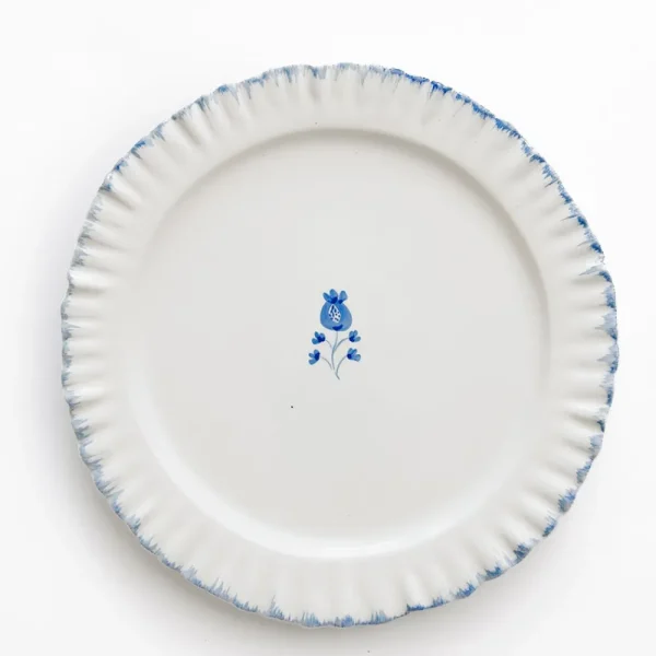 Outlet Pomegranate Inc Ruffled Cobalt Blue Dinner Plate | Set of 2