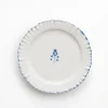 New Pomegranate Inc Ruffled Cobalt Blue Salad Plate | Set of 2