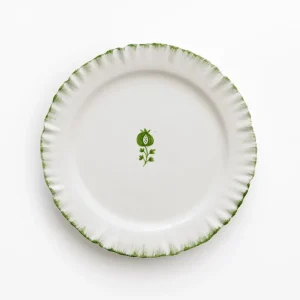 Online Pomegranate Inc Ruffled Green Salad Plate | Set of 2