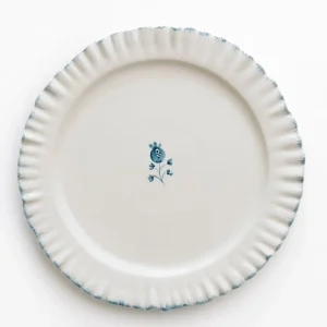 Discount Pomegranate Inc Ruffled Teal Dinner Plate | Set of 2