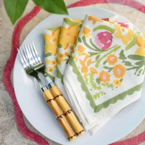 New Pomegranate Inc 70s Flower Napkin | Set of 4