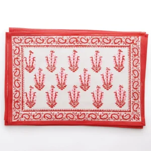 Discount Pomegranate Inc Sagar Red & Pink Placemat | Set of 4