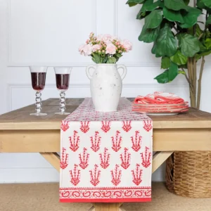 New Pomegranate Inc Sagar Red & Pink Table Runner