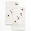 Best Pomegranate Inc Skiers Embroidered Linen Tea Towels