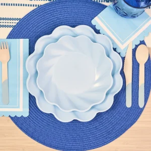 Sale Pomegranate Inc Sky Blue Simply Eco Plates | Set of 8