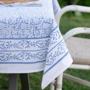 Online Pomegranate Inc Tapestry Blue Tablecloth