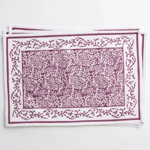 Hot Pomegranate Inc Tapestry Eggplant Placemat | Set of 4