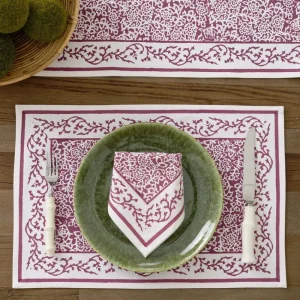 Hot Pomegranate Inc Tapestry Eggplant Placemat | Set of 4