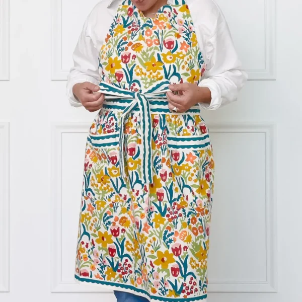 Outlet Pomegranate Inc Teal Garden Apron