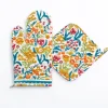 Sale Pomegranate Inc Teal Garden Oven Mitt Set