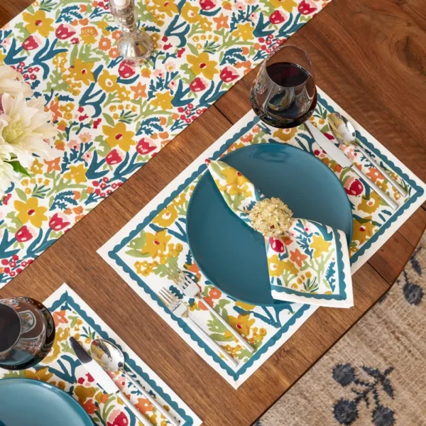 Discount Pomegranate Inc Teal Garden Placemat | Set of 4