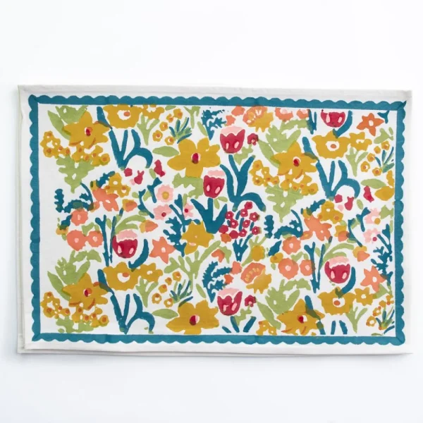 Discount Pomegranate Inc Teal Garden Placemat | Set of 4