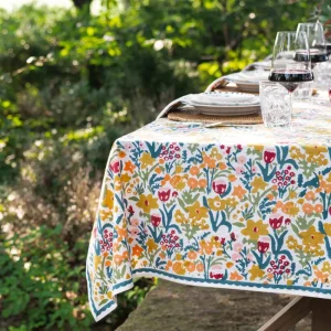 Sale Pomegranate Inc Teal Garden Tablecloth