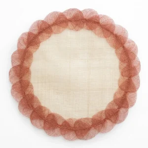 Discount Pomegranate Inc Terracotta Poplar Leaf Rice Paper Placemat | Set of 4