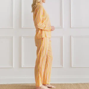 Sale Pomegranate Inc Watercolor Orange Stripe Pajama Set