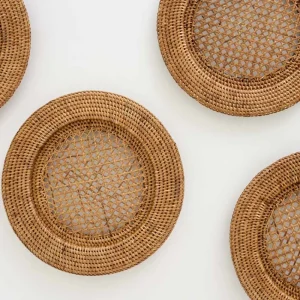 Sale Pomegranate Inc Woven honey rattan charger