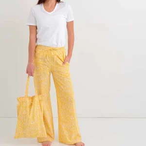 New Pomegranate Inc Yellow Paisley PJ Pants | Unwind in Style